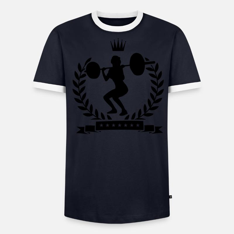 fille de remise en forme de levage T-shirt contrasté Homme