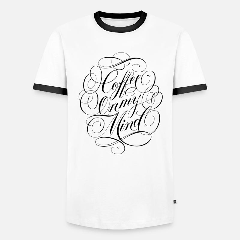Le café d’abord T-shirt contrasté Homme