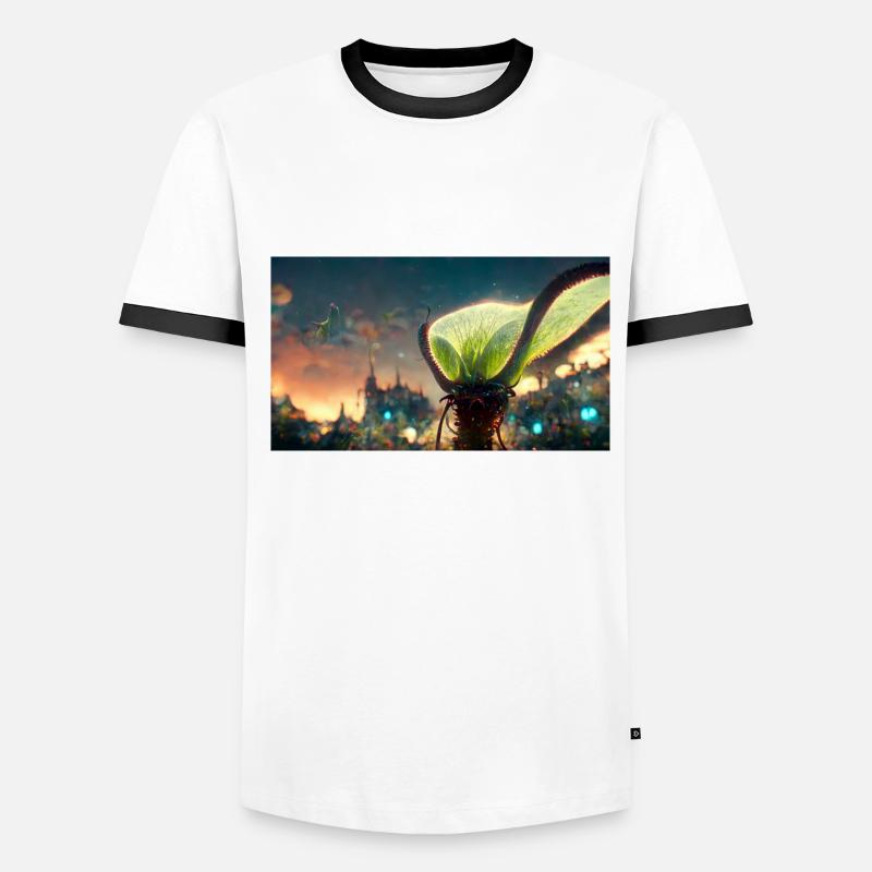 Futuristic Venus flytrap Men's Ringer Shirt