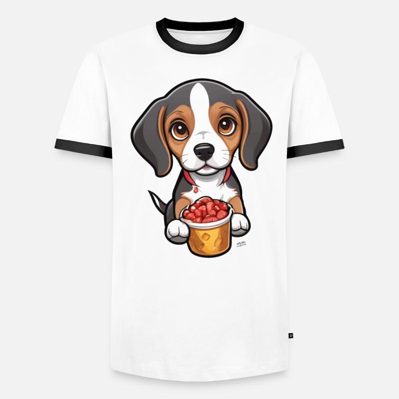 Tiny Beagle Pup Men's Ringer Shirt