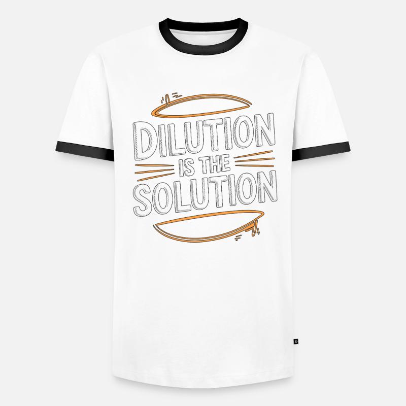 Lab Technician Dilution Is The Solution Phlebotomy Men's Ringer Shirt