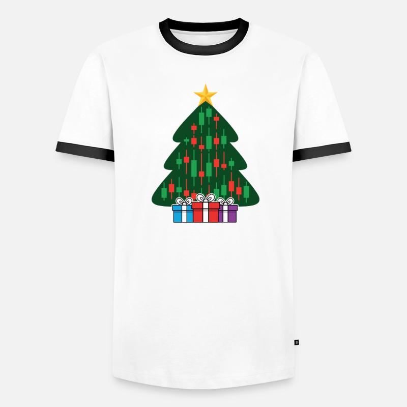 Let It Bull Crypto Exchanges Arbre de Noël T-shirt contrasté Homme