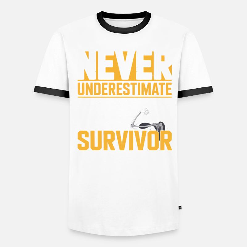 Rotator Cuff Survivor: Never Underestimate Men's Ringer Shirt