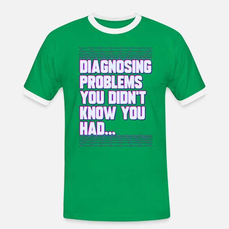 Nurse Practitioner Diagnosing Problems Nursing - Männer Kontrast-T-Shirt - Kelly Green/Weiß