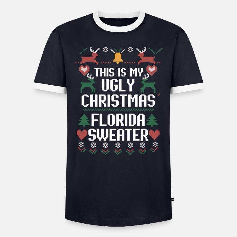 Florida Ugly Christmas Pullover - Männer Kontrast-T-Shirt - undefined
