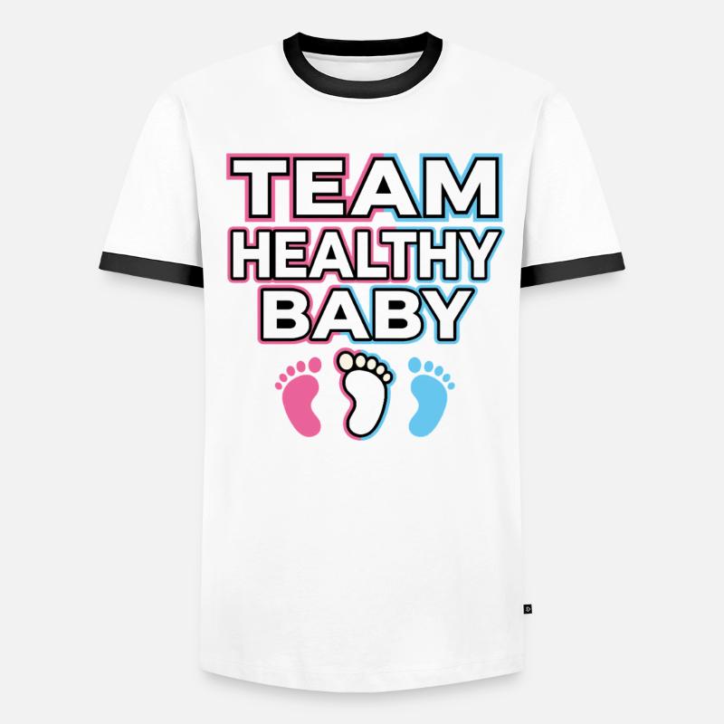 Équipe Conception Saine de l’Empreinte de Bébé T-shirt contrasté Homme