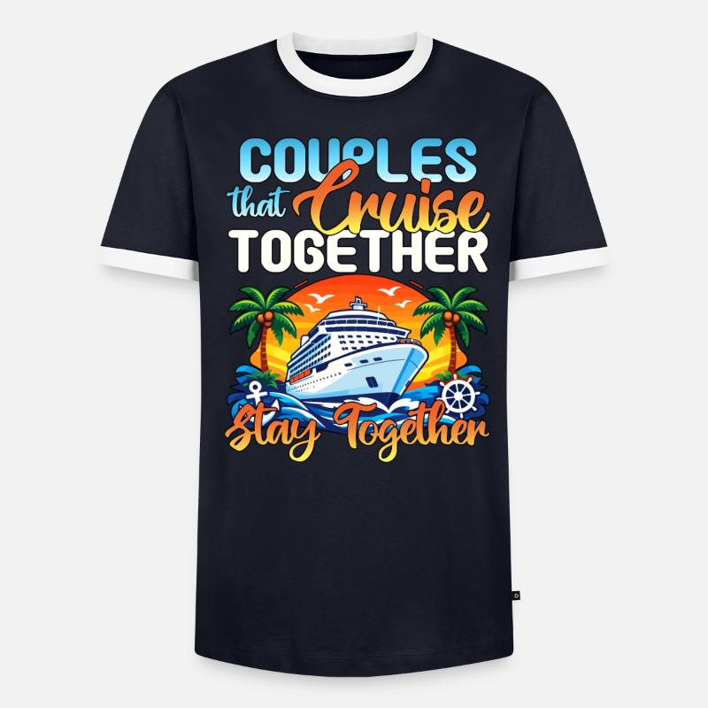 Les couples qui naviguent ensemble restent ensemble T-shirt contrasté Homme