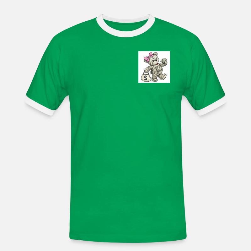 8d2916a348f8bb9dbc2e95bc656aa867 - Männer Kontrast-T-Shirt - Kelly Green/Weiß