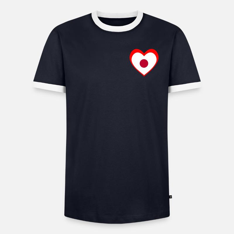 日本 ハート – 日本への愛 Männer Kontrast-T-Shirt