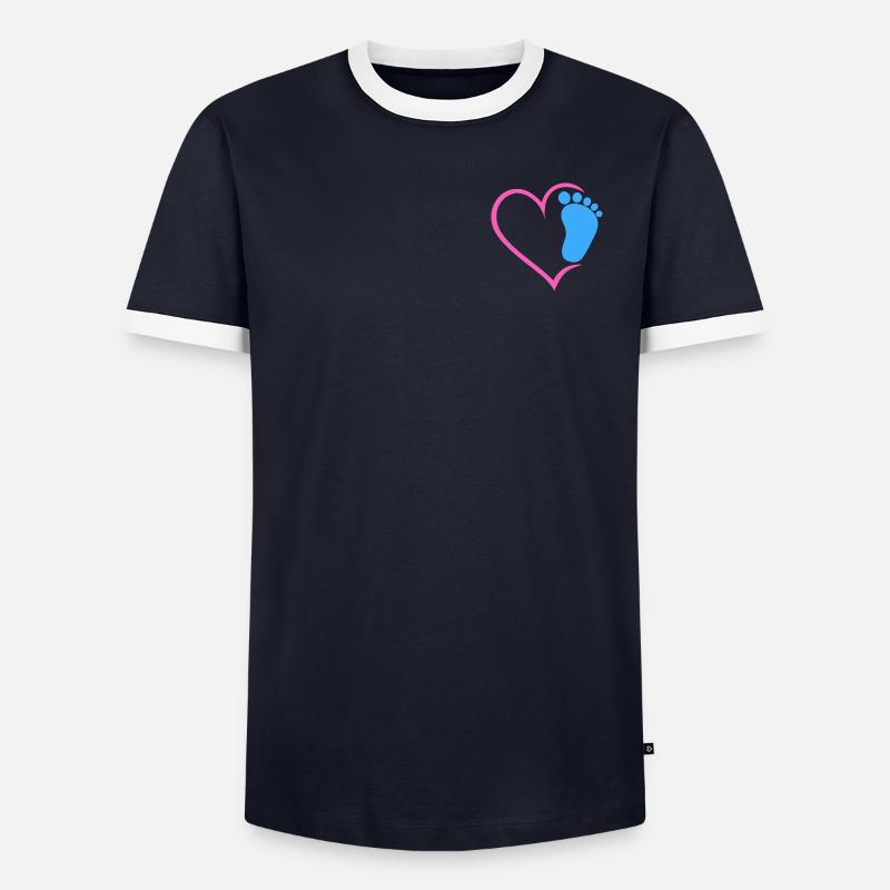 Empreinte de bébé T-shirt contrasté Homme