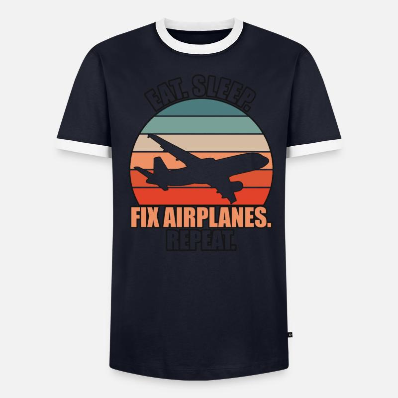 Fix Airplanes Männer Kontrast-T-Shirt
