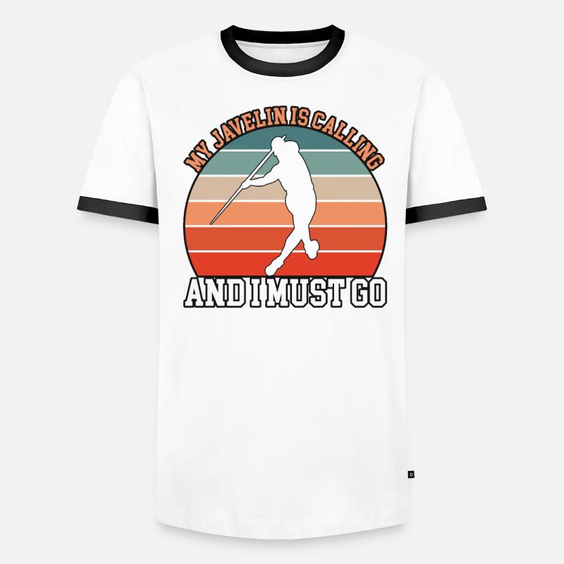 Mein Speer Ruft Speerwerfer Männer Kontrast-T-Shirt