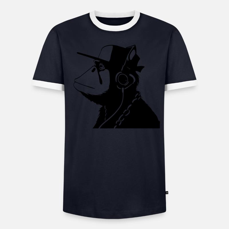 singe alone T-shirt contrasté Homme
