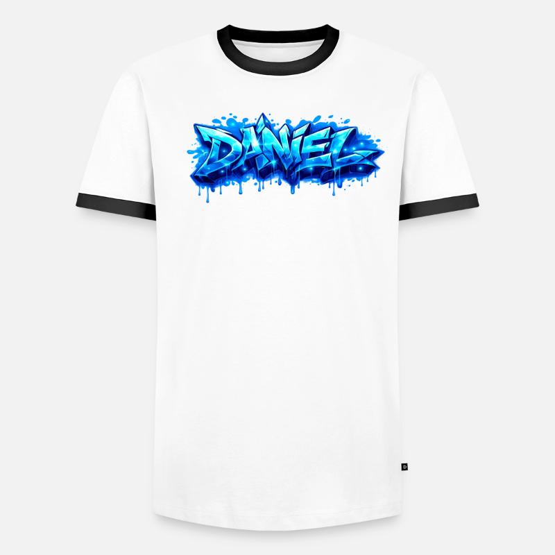 Graffiti DANIEL Name Gift Ideal Printable Men's Ringer Shirt