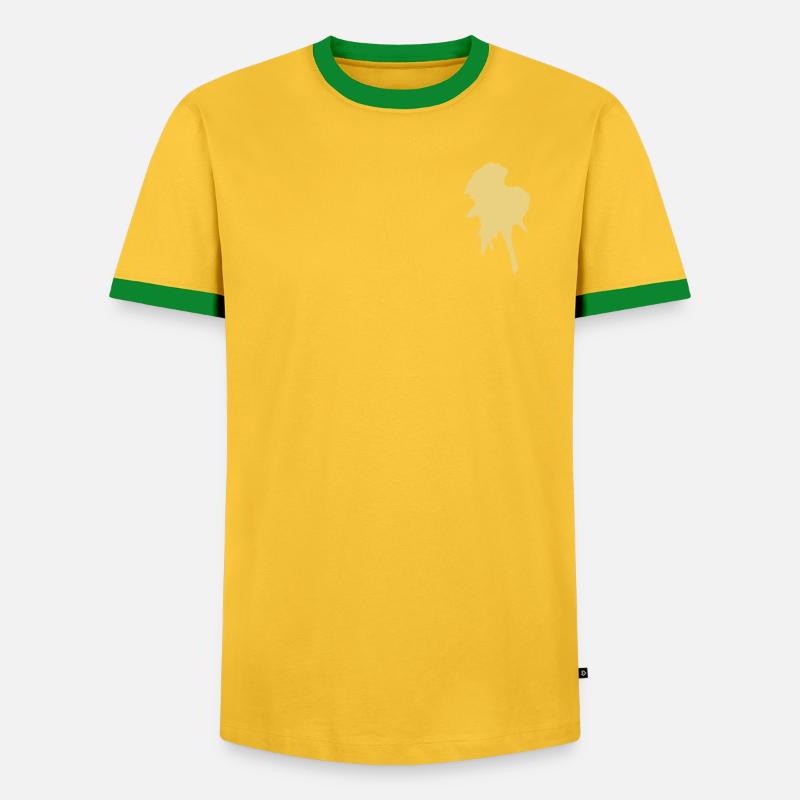klecks muster - Motivfarbwechsel möglich - Männer Kontrast-T-Shirt - Kelly Green/Weiß