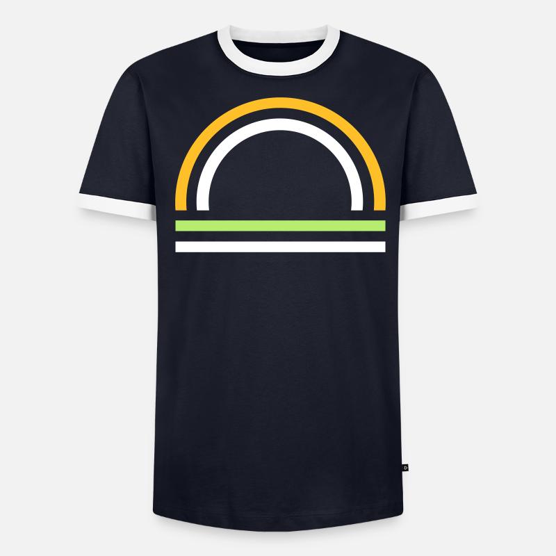 Noeud avec lignes - Style rétro déco T-shirt contrasté Homme
