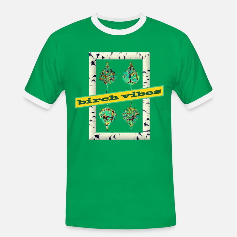 birch e 269 - Men's Ringer Shirt - kelly green/white