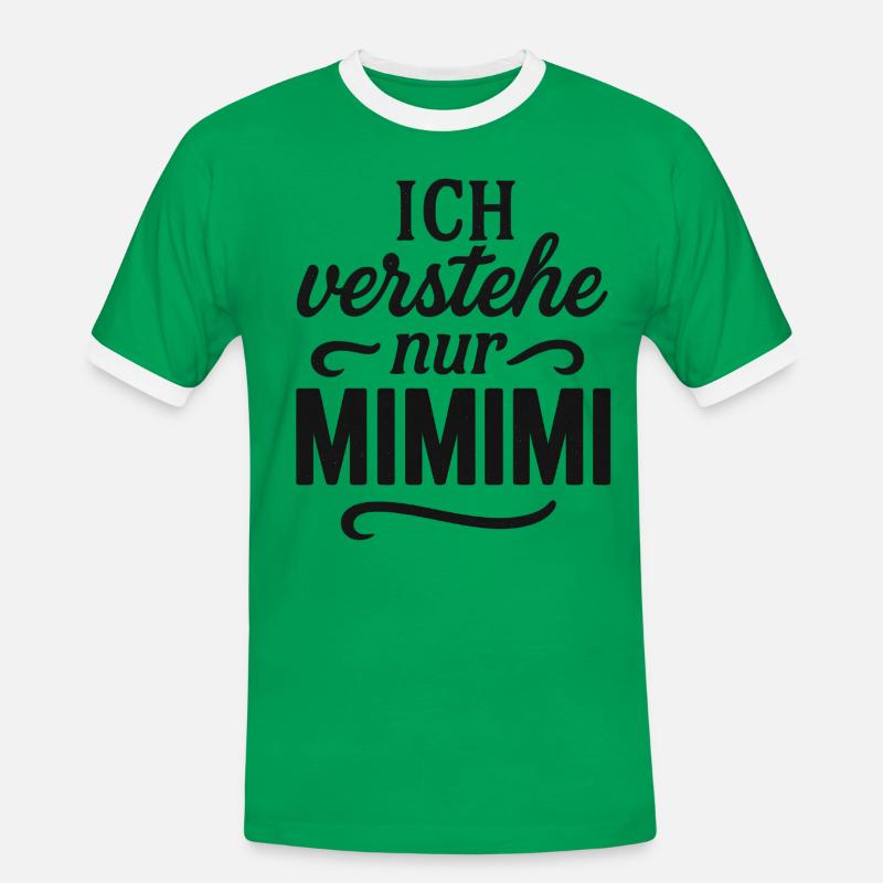 Mimimi Saying Funny Office - Men's Ringer Shirt - kelly green/white
