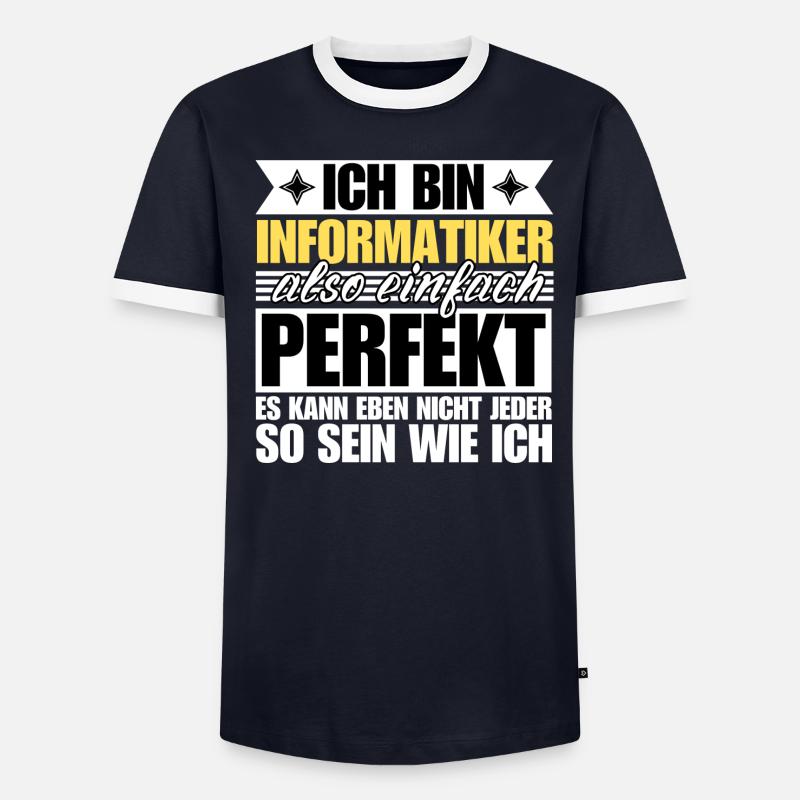 Perfekter Informatiker - Männer Kontrast-T-Shirt - undefined