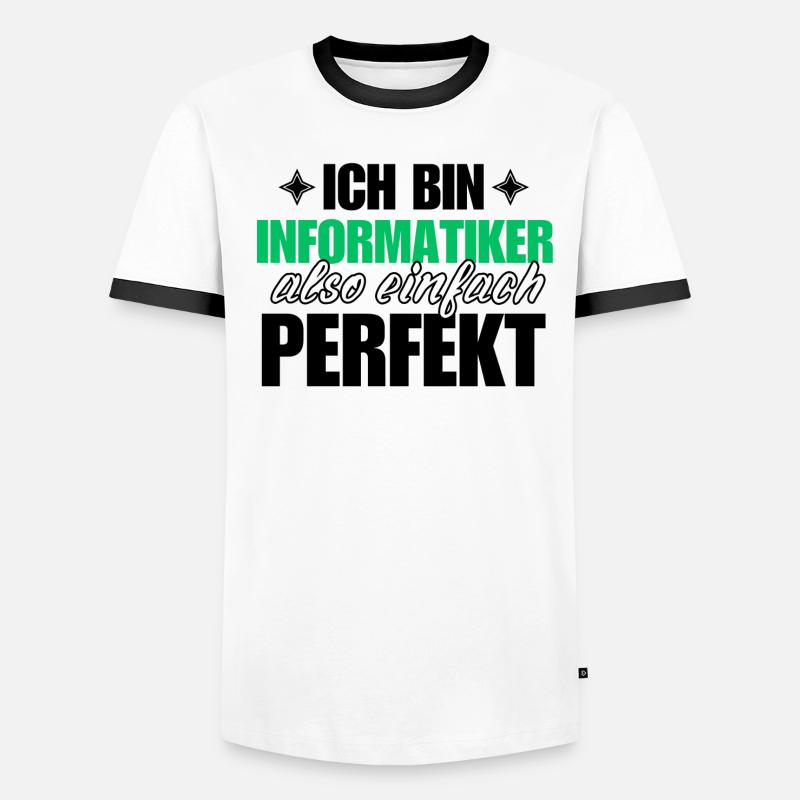 Perfekter Informatiker Männer Kontrast-T-Shirt