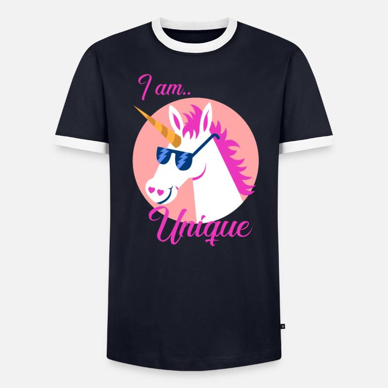 Einhorn Pferd Kuscheltier Einzigartig cool Herz Männer Kontrast-T-Shirt