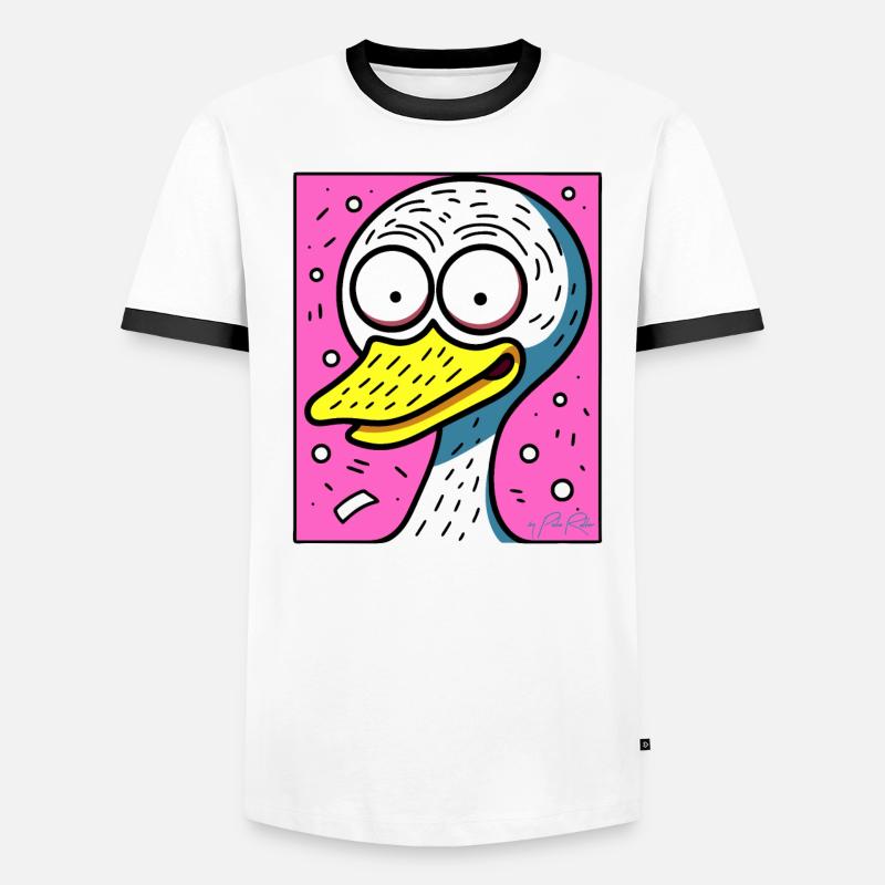 Interactive Colors Anxious Duck Men's Ringer Shirt