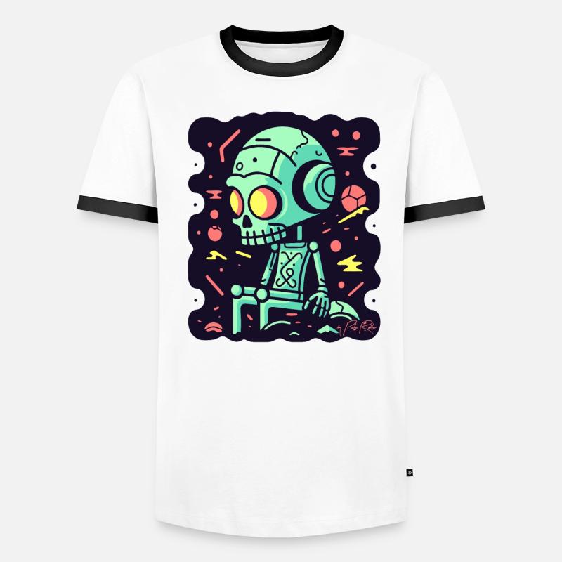 Robots de dessins animés dans l’espace : repenser T-shirt contrasté Homme