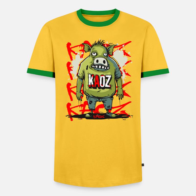 Die Existenz eines Schweins - Männer Kontrast-T-Shirt - undefined