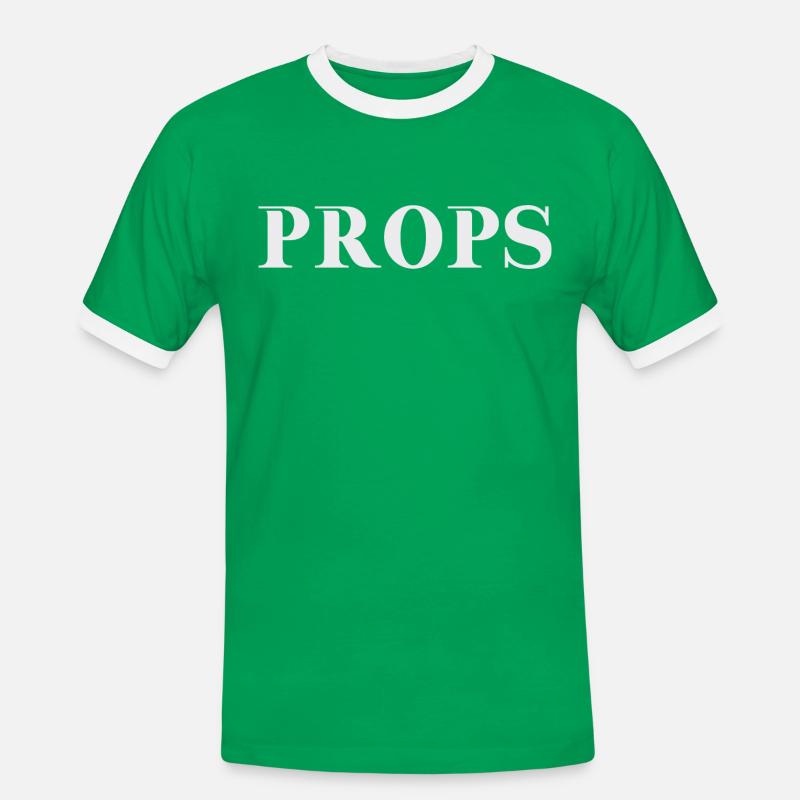 PROPS Respect Gift Idea - Men's Ringer Shirt - kelly green/white