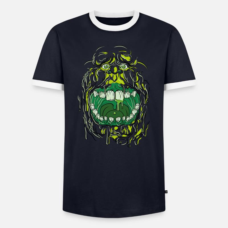 Ghostbusters Slimer Kostüm Männer Kontrast-T-Shirt