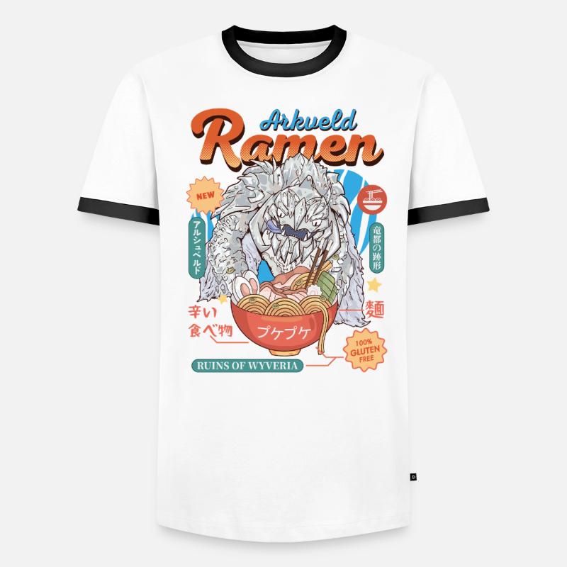 Ramen monstre T-shirt contrasté Homme