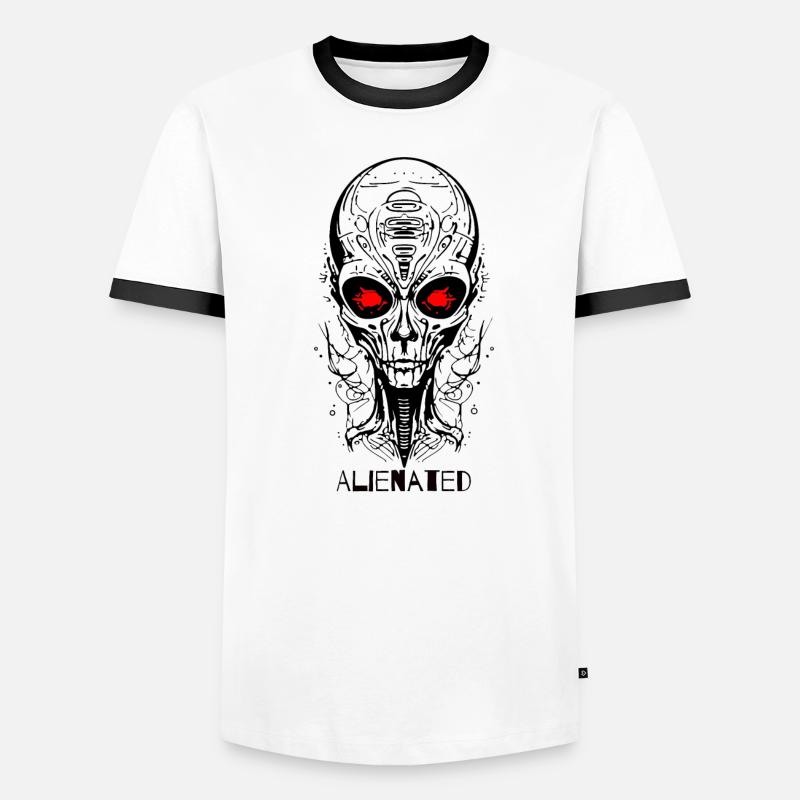 Visage extraterrestre aliéné T-shirt contrasté Homme
