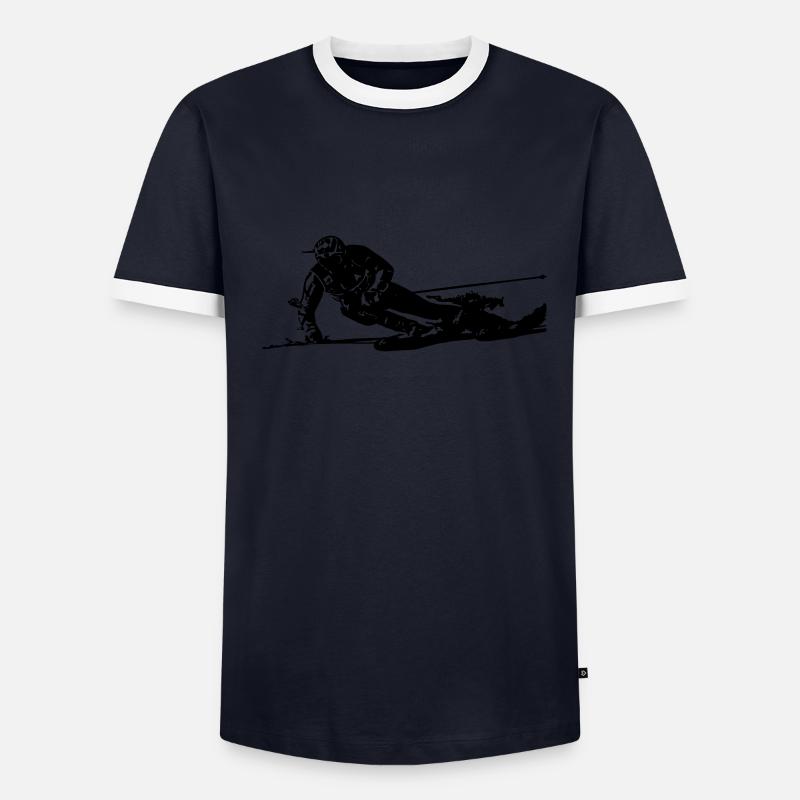 Skier 3 Männer Kontrast-T-Shirt