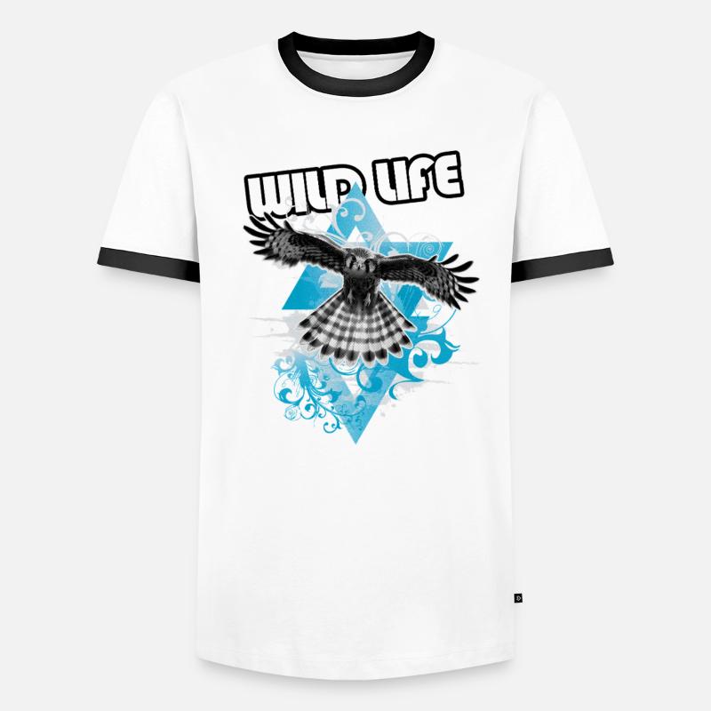 Free Eagle und Chart Männer Kontrast-T-Shirt