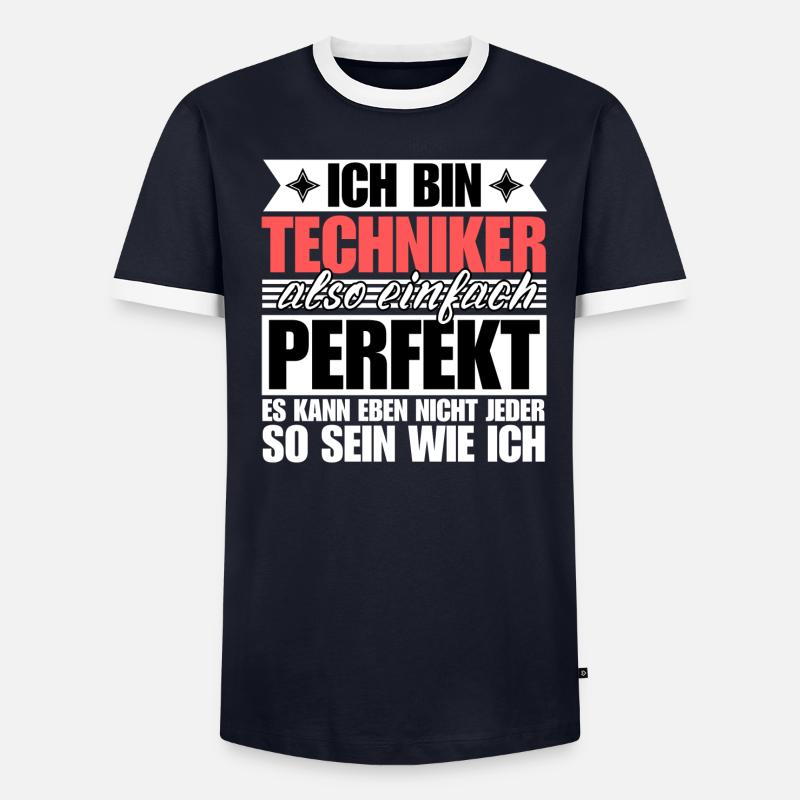 Perfekter Techniker - Männer Kontrast-T-Shirt - undefined