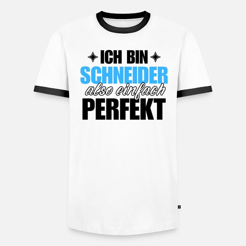 Perfekter Schneider Männer Kontrast-T-Shirt
