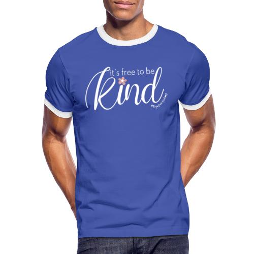 Amy's 'Free to be Kind' design (white txt) - Men's Ringer Shirt
