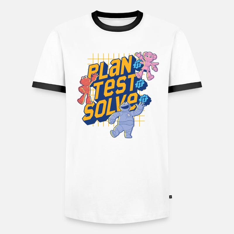 Mecha Builders Team Plan It, Test It, Solve It Men's Ringer Shirt