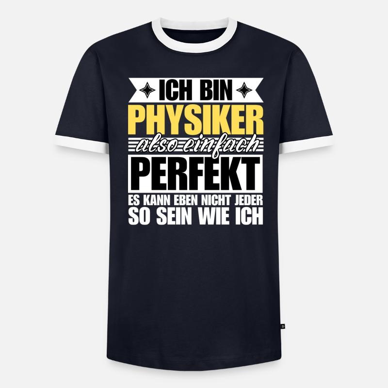 Perfekter Physiker - Männer Kontrast-T-Shirt - undefined