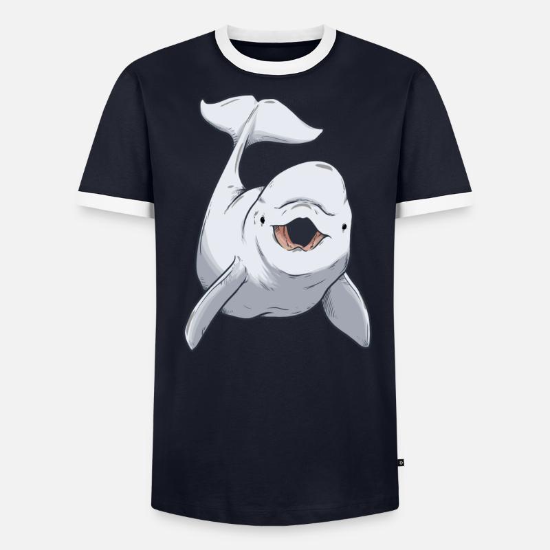 Béluga baleine blanche bébé T-shirt contrasté Homme