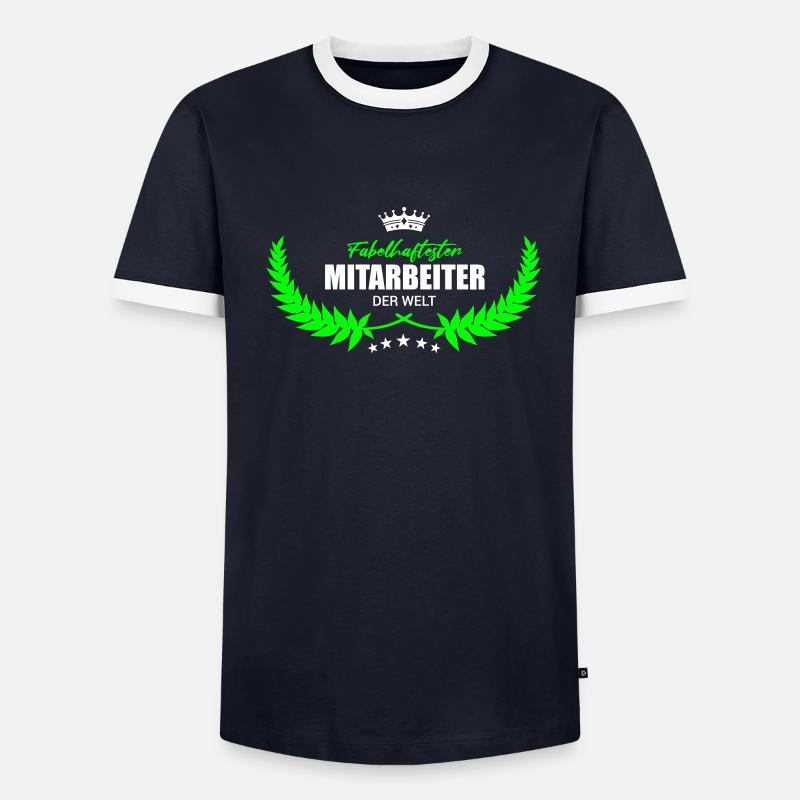Fabelhaftester Mitarbeiter der Welt Männer Kontrast-T-Shirt