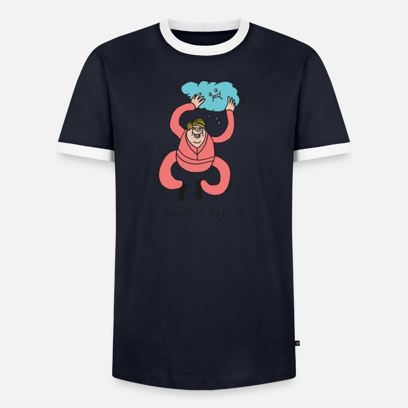 Secouez bébé T-shirt contrasté Homme