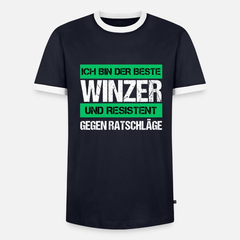 Resistenter Winzer - Männer Kontrast-T-Shirt - undefined