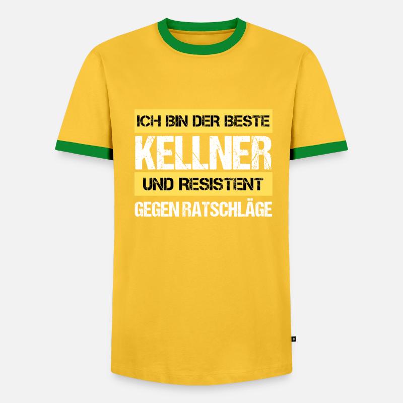 Resistenter Kellner - Männer Kontrast-T-Shirt - undefined