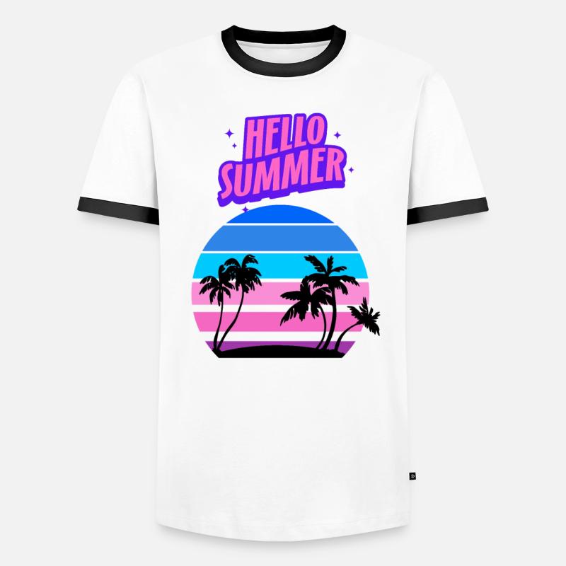 Hello Summer T-shirt contrasté Homme