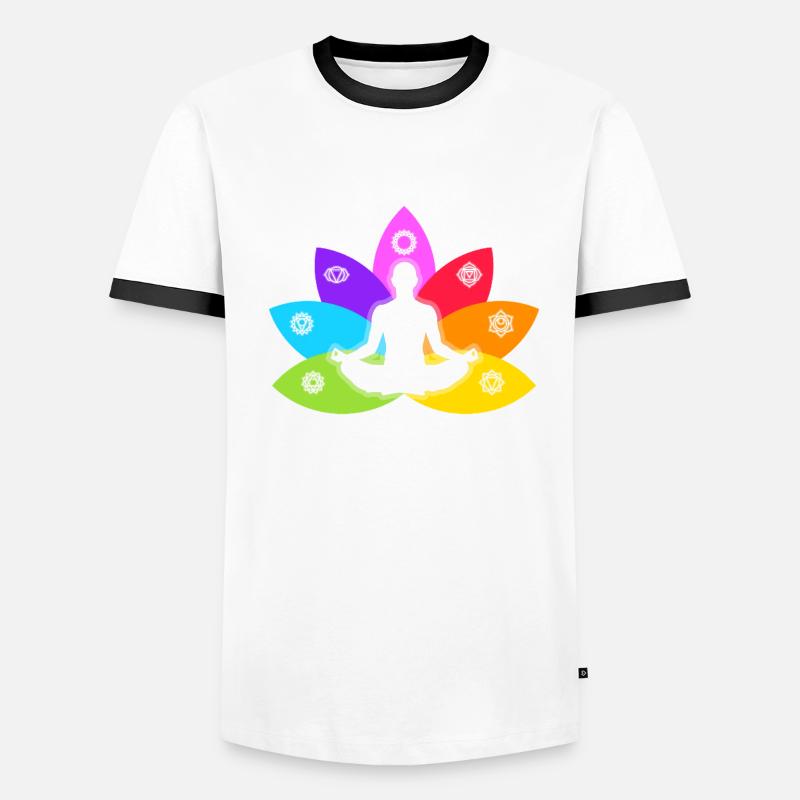 7 Chakras – Inner Peace Men's Ringer Shirt