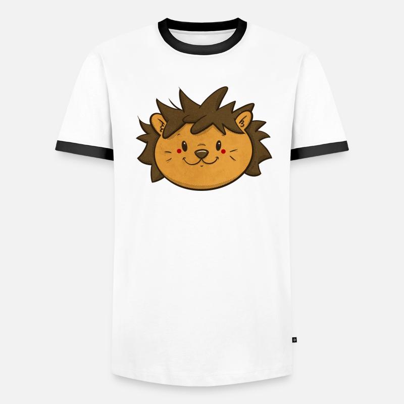 Vintage Igelkopf Männer Kontrast-T-Shirt