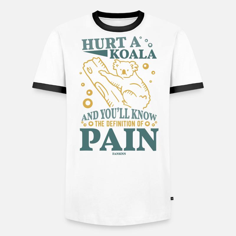 cute koala on a tree trunk Men's Ringer Shirt