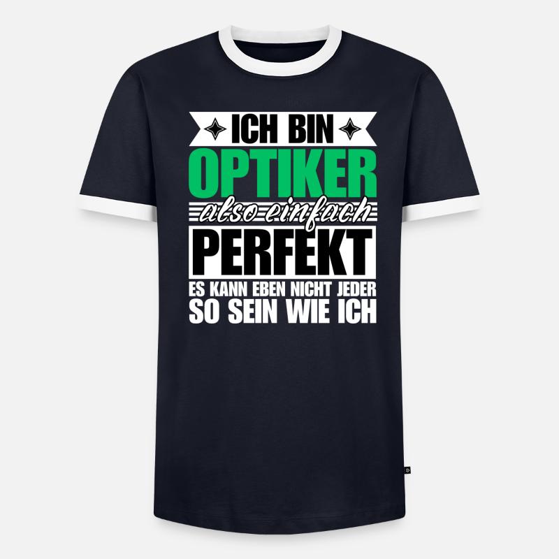 Perfekter Optiker - Männer Kontrast-T-Shirt - undefined