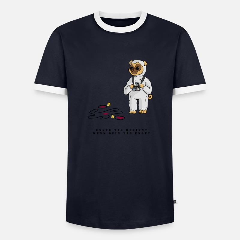 Spurensicherung - Kripo Polizei Kriminaltechnik - Männer Kontrast-T-Shirt - undefined